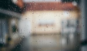 Preview wallpaper glass, water, drops, rain, blur