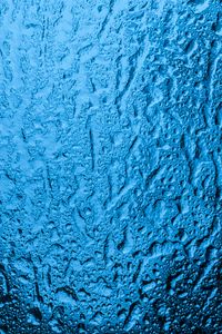 Preview wallpaper glass, water, drops, macro, blue, wet