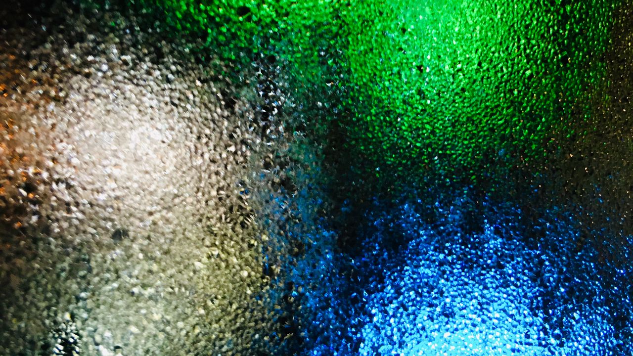 Wallpaper glass, wet, light, colorful, blur