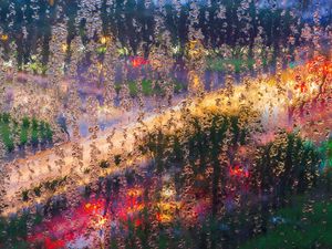 Preview wallpaper glass, wet, macro, colorful, light