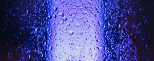 Preview wallpaper glass, wet, neon, drops, rain