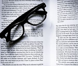 Preview wallpaper glasses, book, letters, bw