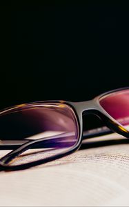 Preview wallpaper glasses, diopters, lenses, book