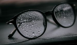 Preview wallpaper glasses, drops, glass, wet