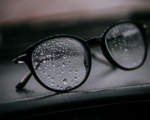 Preview wallpaper glasses, drops, glass, wet