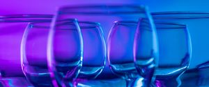 Preview wallpaper glasses, glass, transparent, blur, blue