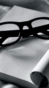 Preview wallpaper glasses, miscellaneous, book, cloth, black white
