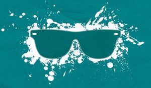 Preview wallpaper glasses, splashes, backgrounds, white, blue, green