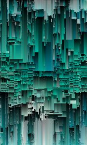 Preview wallpaper glitch, noise, interference, green, abstraction