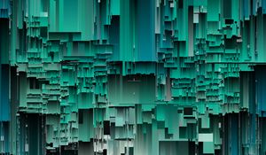 Preview wallpaper glitch, noise, interference, green, abstraction