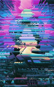 Preview wallpaper glitch, stripes, noise, colorful, abstraction