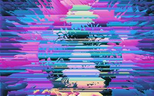 Preview wallpaper glitch, stripes, noise, colorful, abstraction