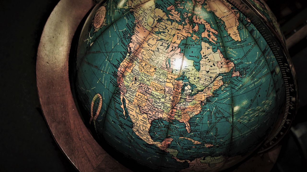 Wallpaper globe, antiques, map