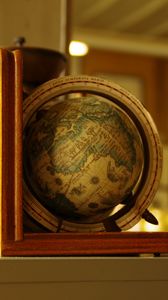 Preview wallpaper globe, ball, map, vintage, aesthetics