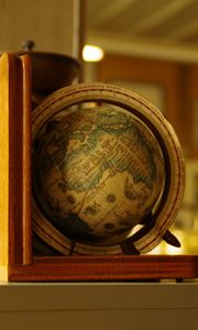 Preview wallpaper globe, ball, map, vintage, aesthetics