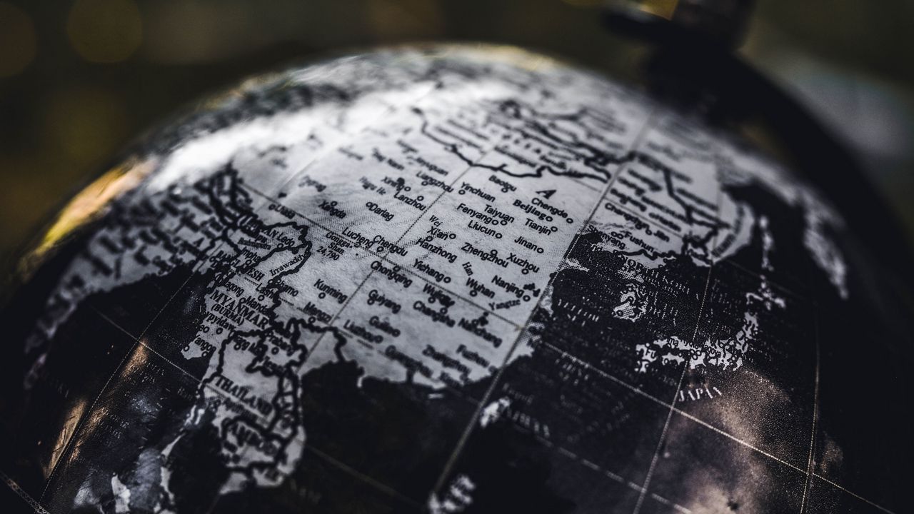 Wallpaper globe, map, travel