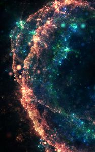 Preview wallpaper glow, colorful, nebula, particles