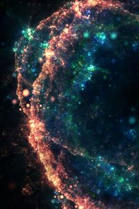 Preview wallpaper glow, colorful, nebula, particles