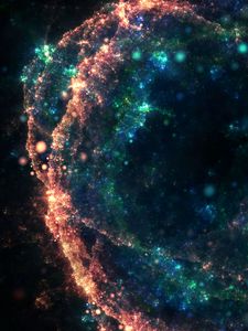 Preview wallpaper glow, colorful, nebula, particles