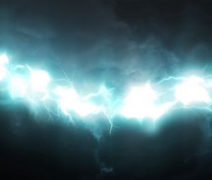 Preview wallpaper glow, lightning, blue, shadow
