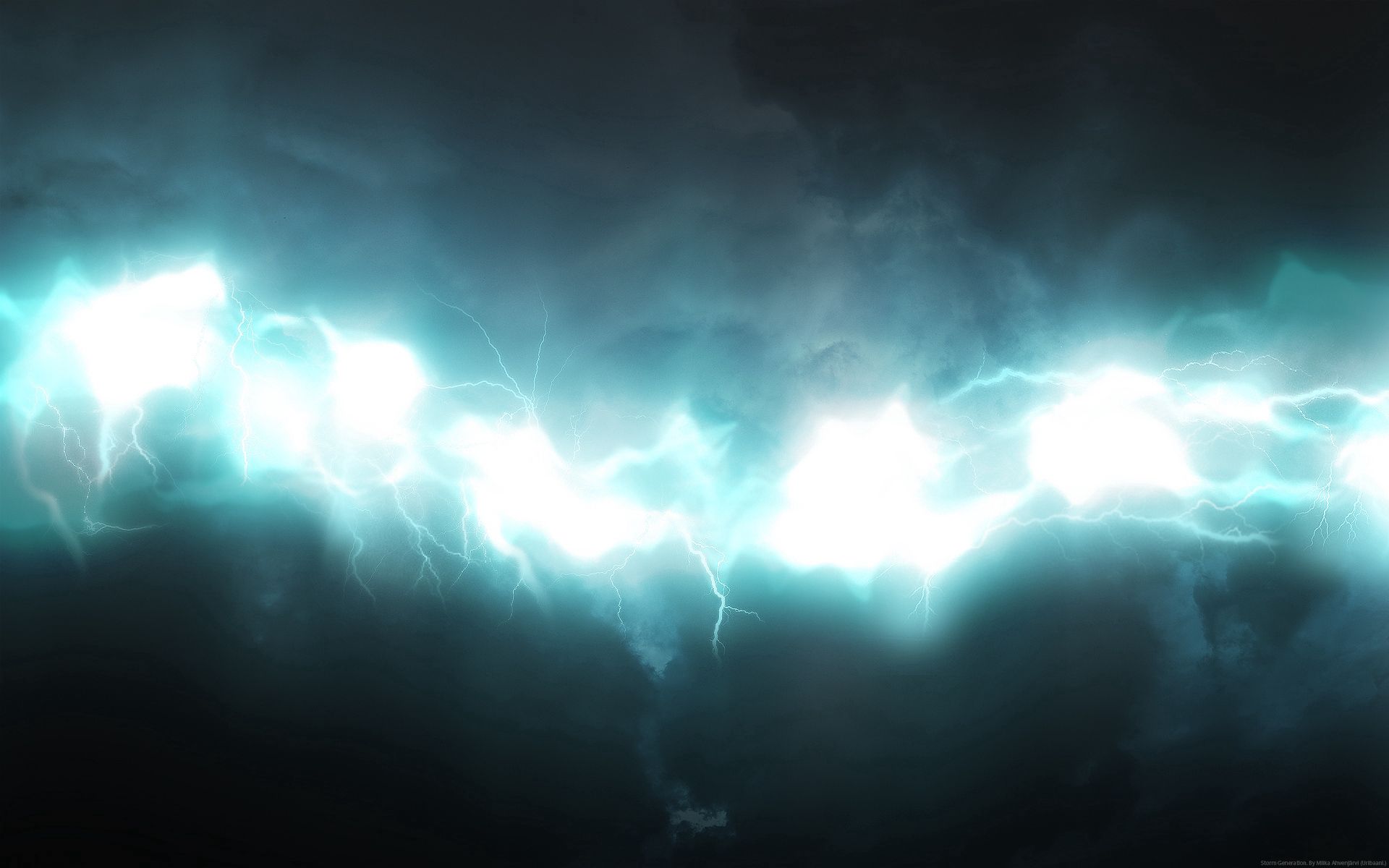 Download Wallpaper 1920x1200 Glow Lightning Blue Shadow Hd Background