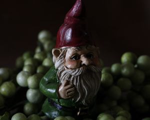 Preview wallpaper gnome, figurine, toy, cap, beard
