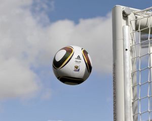 Preview wallpaper goal, ball, gate, bar, football