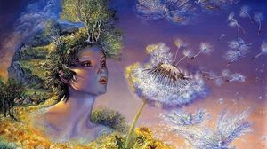 Preview wallpaper goddess, breathing, flower, angels, life
