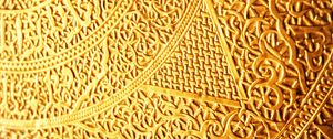 Preview wallpaper gold, pattern, ligature, runes, weaving, ancient, plexus