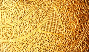 Preview wallpaper gold, pattern, ligature, runes, weaving, ancient, plexus