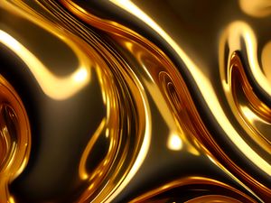 Preview wallpaper gold, waves, glare, abstraction, background