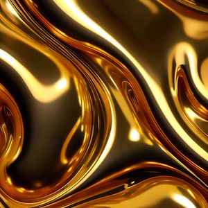 Preview wallpaper gold, waves, glare, abstraction, background