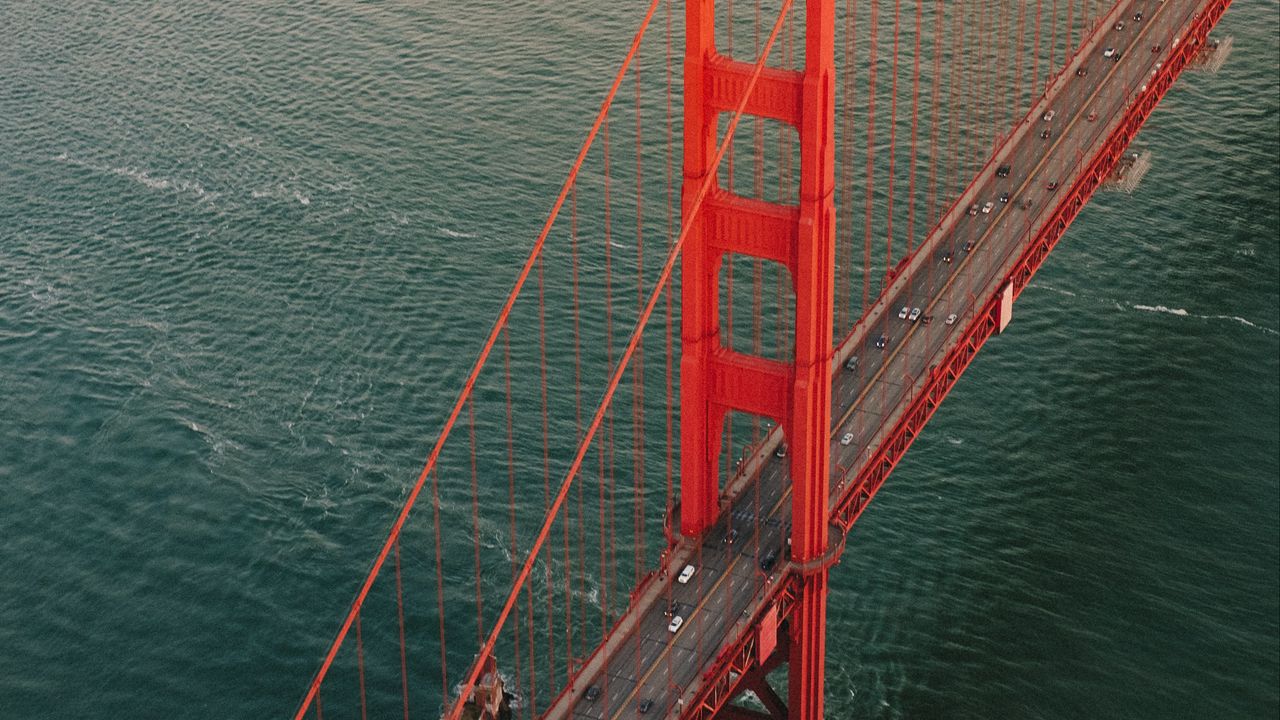Wallpaper golden gate, bridge, road, water
