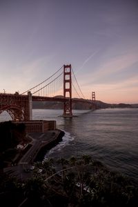 Preview wallpaper golden gate, bridge, water, coast, road