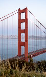 Preview wallpaper golden gate, bridge, water, horizon