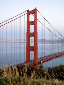 Preview wallpaper golden gate, bridge, water, horizon