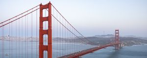 Preview wallpaper golden gate, bridge, water, horizon