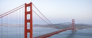 Preview wallpaper golden gate, bridge, water, horizon