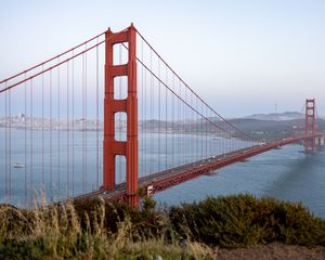 Preview wallpaper golden gate, bridge, water, horizon