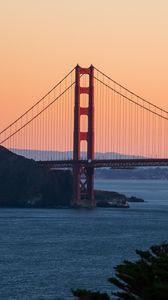 Preview wallpaper golden gate, bridge, water, sunset, landscape