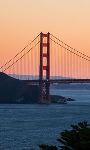 Preview wallpaper golden gate, bridge, water, sunset, landscape