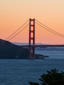 Preview wallpaper golden gate, bridge, water, sunset, landscape