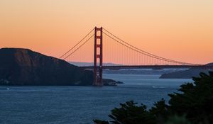 Preview wallpaper golden gate, bridge, water, sunset, landscape