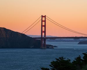 Preview wallpaper golden gate, bridge, water, sunset, landscape