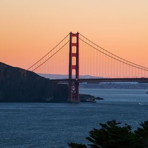 Preview wallpaper golden gate, bridge, water, sunset, landscape