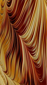 Preview wallpaper golden, wavy, surface, embossed, metallic, sinuous