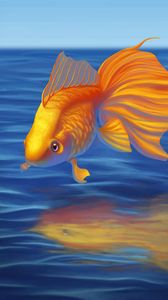 Preview wallpaper goldfish, fish, art, water