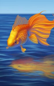 Preview wallpaper goldfish, fish, art, water