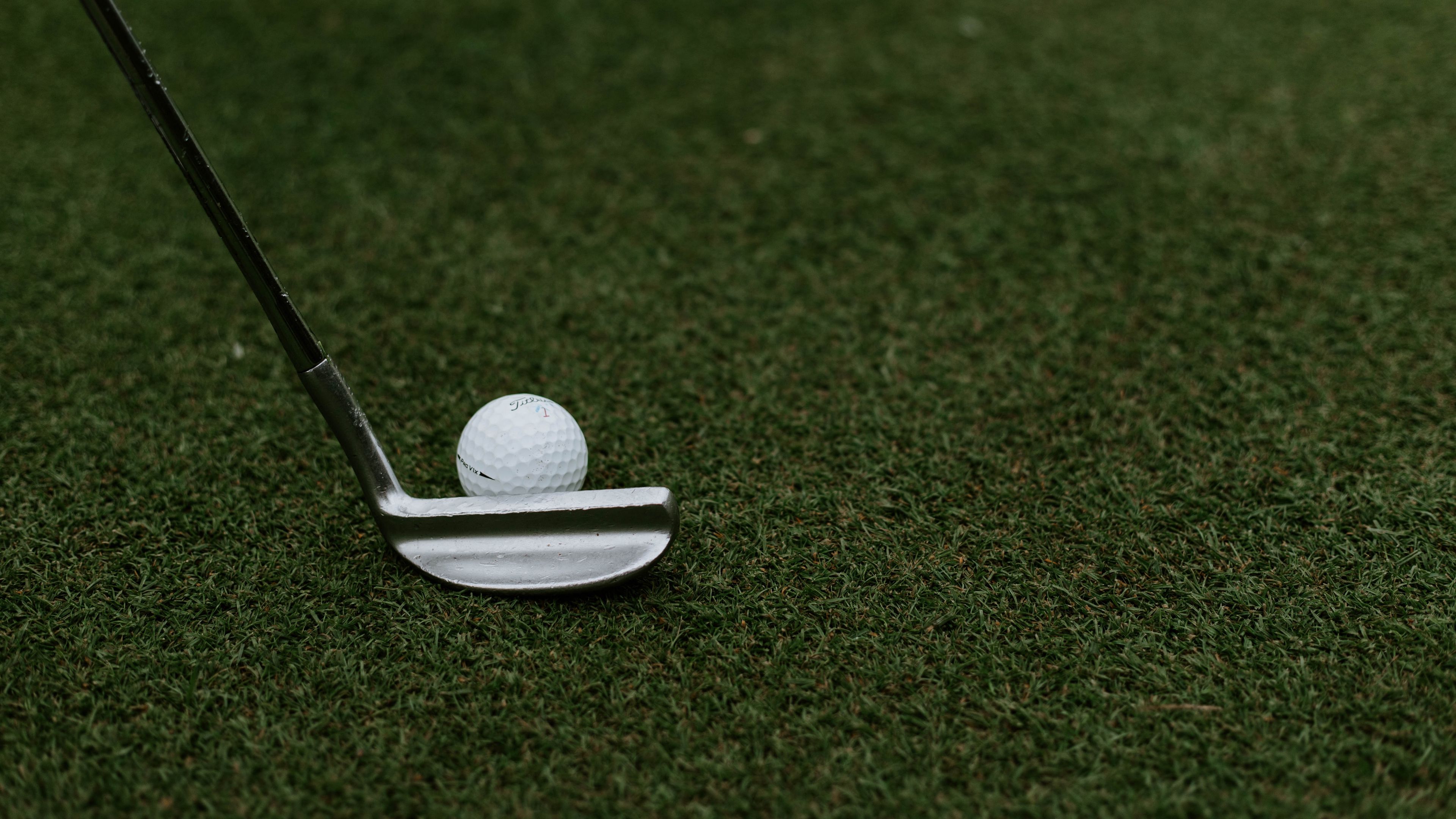 Download wallpaper 3840x2160 golf, ball, club 4k uhd 16:9 hd background