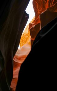 Preview wallpaper gorge, cave, rocks, stone, sandy